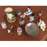 A quantity of ceramics to inc Poole animals,