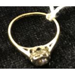 An 18ct gold diamond solitaire ring