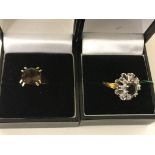 Two gold dress rings: 15ct and 18ct