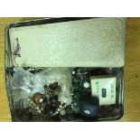 A box of costume jewellery