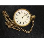 An 18ct gold pocket watch;