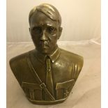 A bronze bust of Adolf Hitler