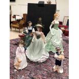 Royal Worcester and Royal Doulton figurines to inc Catherine of Aragon