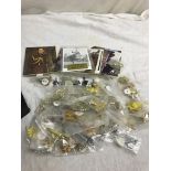 59 Staybright British Army regiment cap badges and postcards