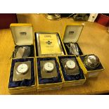 A Carrs 2000 HM silver frame, clocks (3),