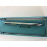 A Tiffany & Co plated biro