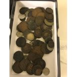 A quantity of 18th/19th c copper coins and others