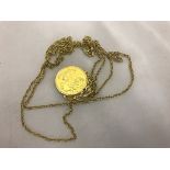 A half sovereign and chain