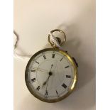 A 9ct pocket watch with central second hand