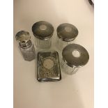 A quantity of hallmarked silver to inc a cigarette case,