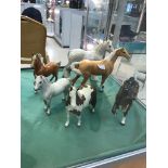 A quantity of Beswick horses to inc a Welsh dapple grey pony, two palaminos,