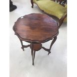 An edwardian mahogany occasional table