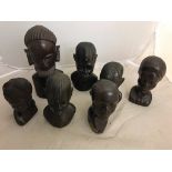 A quantity of wooden tribal figures,