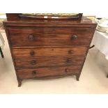 A 19th century mahogany secretaire chest of drawers