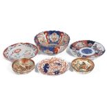 A collection of Six Japanese Imari and Satsuma wares Edo/Meiji period To include: an Imari bowl