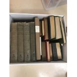 A box of Essex-related books