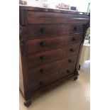 A 19th century mahogany Scotish chest of drawers