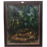 Diran Garabedian (Armenian, 1882-1963): Forest scene, oil on canvas, 72 x 59 cm.