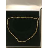 A 9ct gold belcher chain