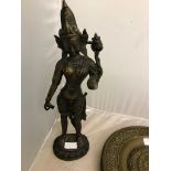 A bronze figure of a goddess