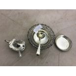 A hallmarked silver pierced bowl,