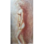Mary Howard (Contemporary): Nude study, oil on canvas, signed lower right, unframed,