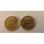 Two 1982 half sovereigns