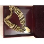 A lady's 9ct gold gale bracelet