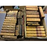 A large quantity of books to inc Victorian and Georgian leather-bound examples,