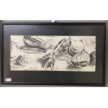 Mary Howard (Contemporary): 'Onion Soup', charcoal study, signed lower left,