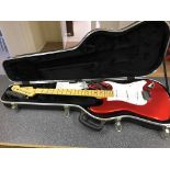 A Fendor Stratocaster California made guitar, Serial Number 21051576, Corona,