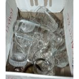 A box containing glassware