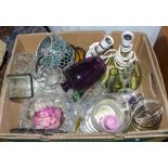 A box containing glassware