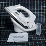 A cordless steam iron