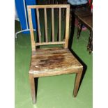 An oak kitchen chair