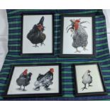 Four framed prints