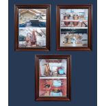 Three framed distillery prints