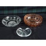 Three glass dishes