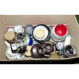 A box containing kitchenware