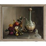 Reekie 1986. A framed oil on canvas of a still life, signed. size 44cm x 54.5cn