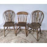 Three pine kitchen chairs