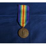 A WW1 victory medal. 11749 PTE J. Morgan M.G.C