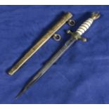 WWII German Naval dagger with fully engraved blade, makers mark Eickhorn Solingen