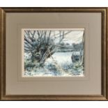 Noel Shepherdson. A framed watercolour depicting a rural scene signed Noel Shepherdson. size 17.