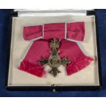 A George VI OBE medal and paperwork awarded to Miss Bertha Mary Grainger