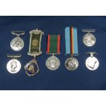 Seven various war medals