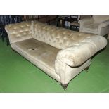 A Victorian upholstered Chesterfield couch