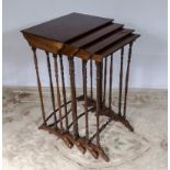 A mahogany nest of four tables A/F