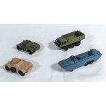 Four Dinky diecast army vehicles