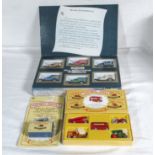 Three sets of Matchbox diecast model vehicles